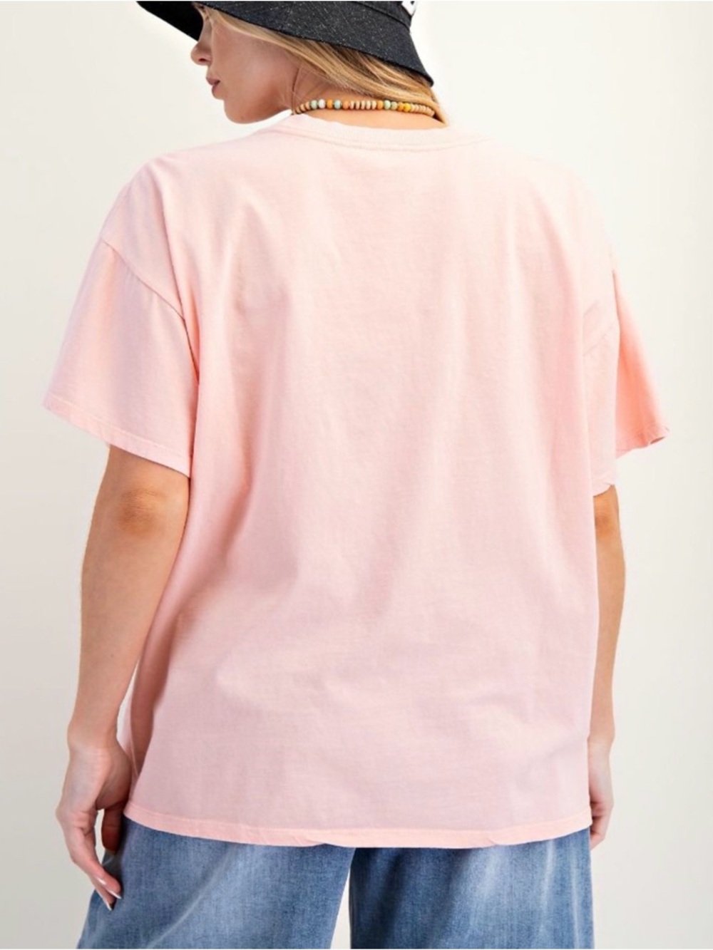Women's Pink Leopard Smiley Graphic Tee - Picture 2 of 2